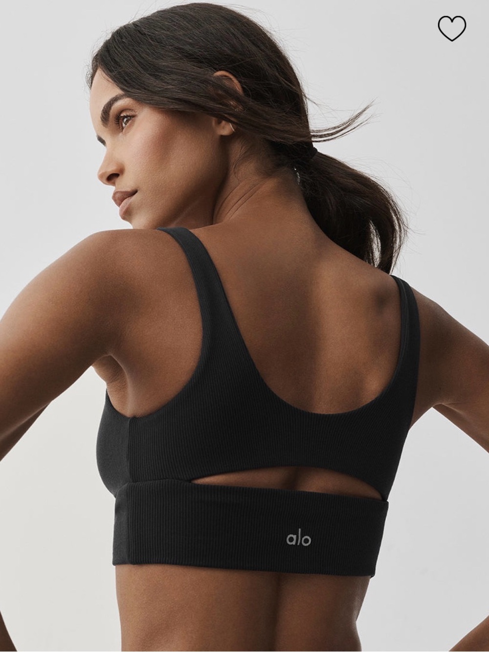 ALO Yoga Slit Bra Black